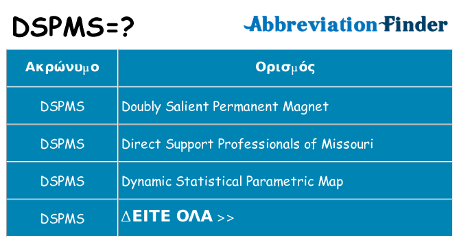 Τι σημαίνει dspms ηρεμήσει