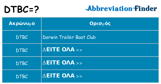 Τι σημαίνει dtbc ηρεμήσει