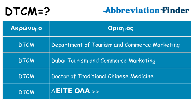 Τι σημαίνει dtcm ηρεμήσει