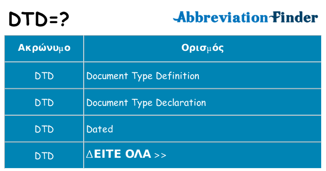 Τι σημαίνει dtd ηρεμήσει