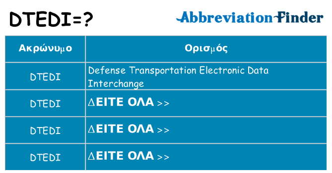Τι σημαίνει dtedi ηρεμήσει
