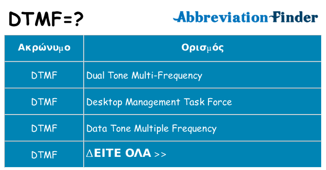 Τι σημαίνει dtmf ηρεμήσει