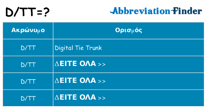 Τι σημαίνει dtt ηρεμήσει