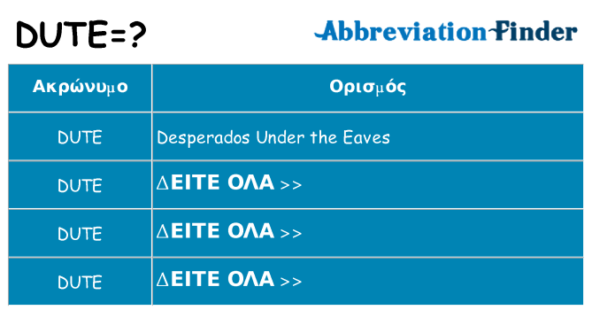 Τι σημαίνει dute ηρεμήσει