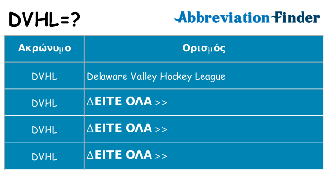 Τι σημαίνει dvhl ηρεμήσει