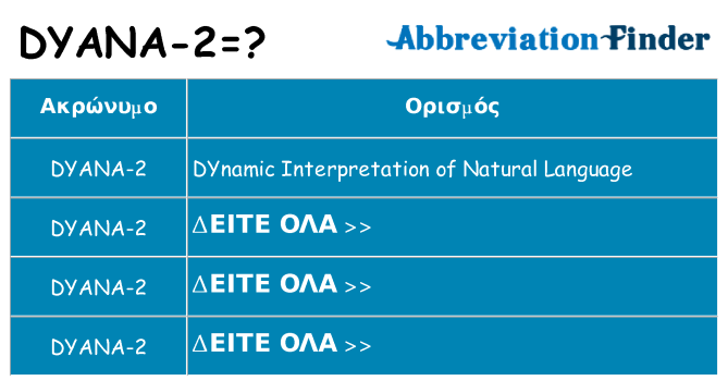 Τι σημαίνει dyana-2 ηρεμήσει