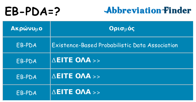 Τι σημαίνει eb-pda ηρεμήσει