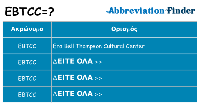 Τι σημαίνει ebtcc ηρεμήσει