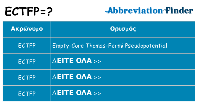 Τι σημαίνει ectfp ηρεμήσει