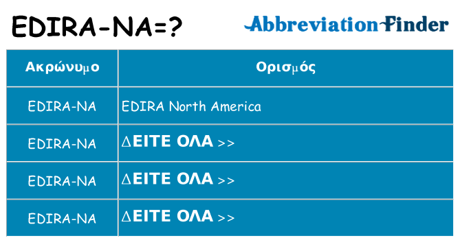 Τι σημαίνει edira-na ηρεμήσει