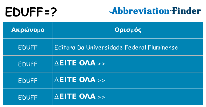 Τι σημαίνει eduff ηρεμήσει
