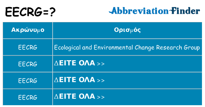 Τι σημαίνει eecrg ηρεμήσει