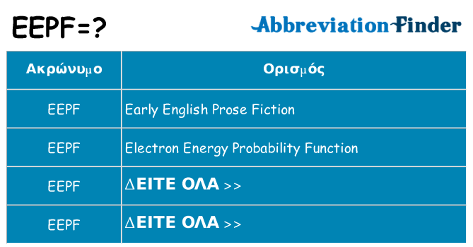 Τι σημαίνει eepf ηρεμήσει