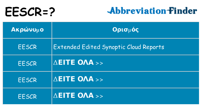 Τι σημαίνει eescr ηρεμήσει