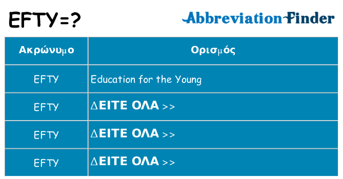 Τι σημαίνει efty ηρεμήσει