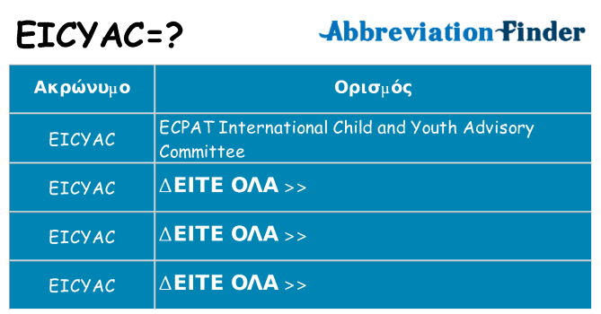 Τι σημαίνει eicyac ηρεμήσει