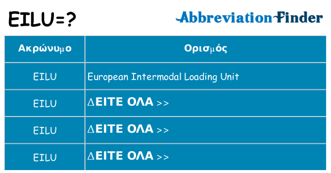 Τι σημαίνει eilu ηρεμήσει
