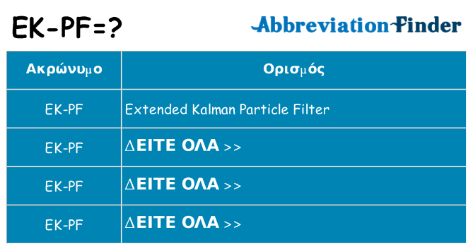 Τι σημαίνει ek-pf ηρεμήσει