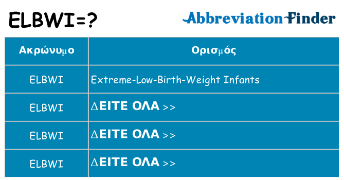 Τι σημαίνει elbwi ηρεμήσει