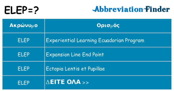Τι σημαίνει elep ηρεμήσει