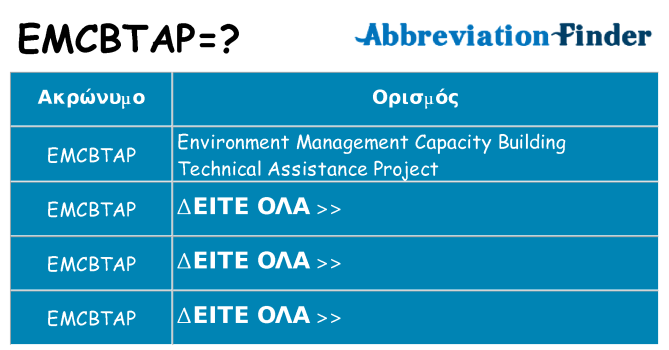 Τι σημαίνει emcbtap ηρεμήσει