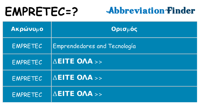 Τι σημαίνει empretec ηρεμήσει