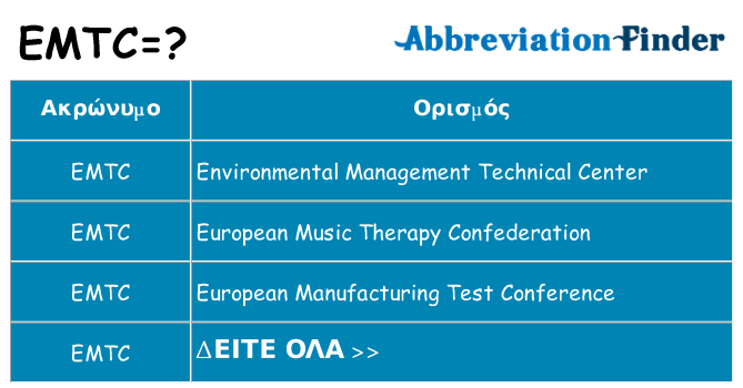 Τι σημαίνει emtc ηρεμήσει