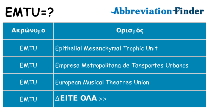Τι σημαίνει emtu ηρεμήσει