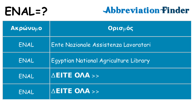 Τι σημαίνει enal ηρεμήσει