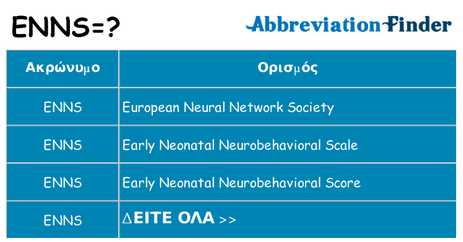 Τι σημαίνει enns ηρεμήσει
