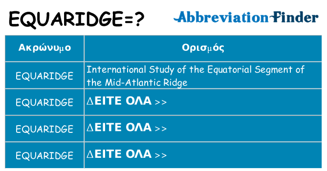 Τι σημαίνει equaridge ηρεμήσει