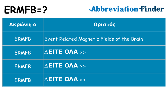 Τι σημαίνει ermfb ηρεμήσει