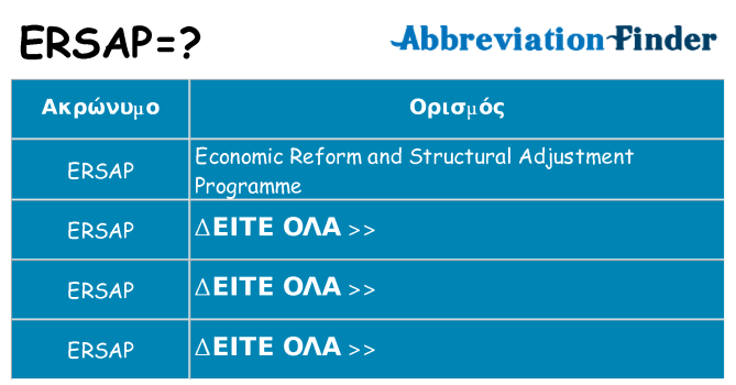 Τι σημαίνει ersap ηρεμήσει