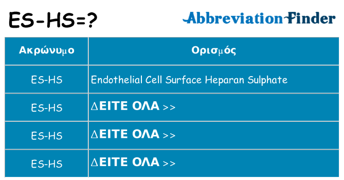Τι σημαίνει es-hs ηρεμήσει