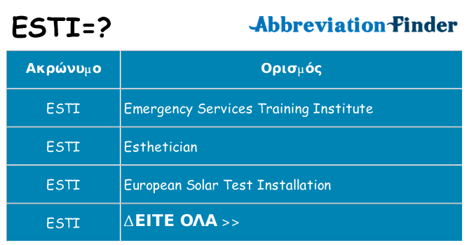 Τι σημαίνει esti ηρεμήσει