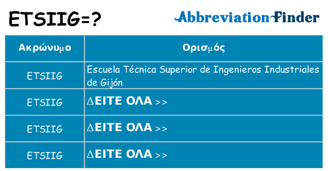 Τι σημαίνει etsiig ηρεμήσει