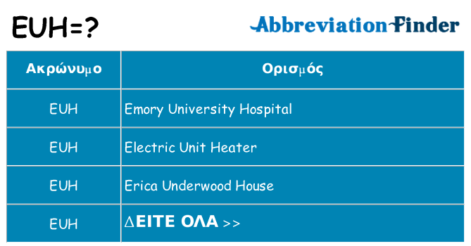 Τι σημαίνει euh ηρεμήσει
