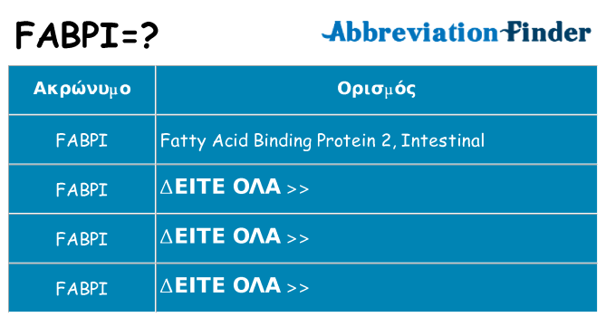 Τι σημαίνει fabpi ηρεμήσει