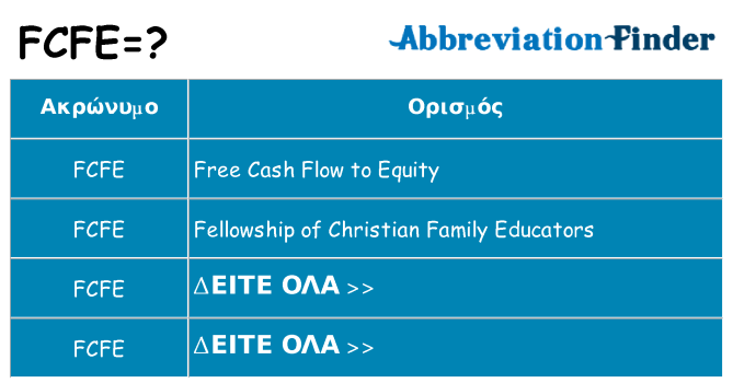 Τι σημαίνει fcfe ηρεμήσει