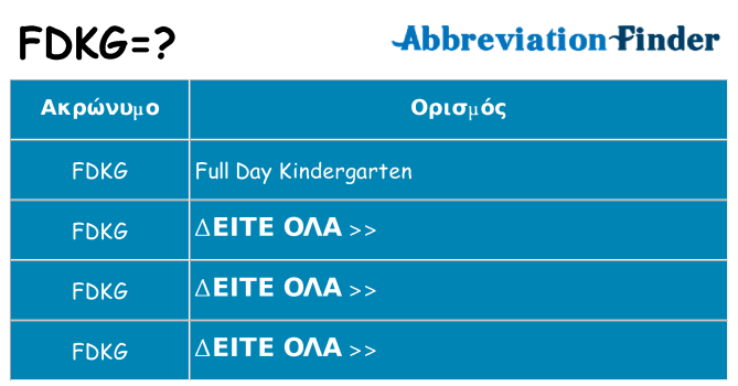 Τι σημαίνει fdkg ηρεμήσει