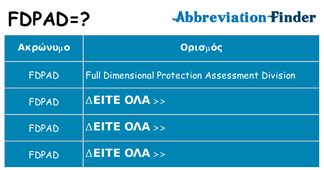 Τι σημαίνει fdpad ηρεμήσει