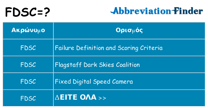 Τι σημαίνει fdsc ηρεμήσει