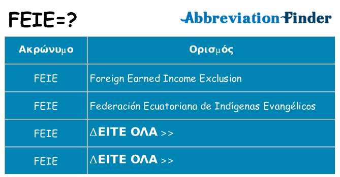 Τι σημαίνει feie ηρεμήσει