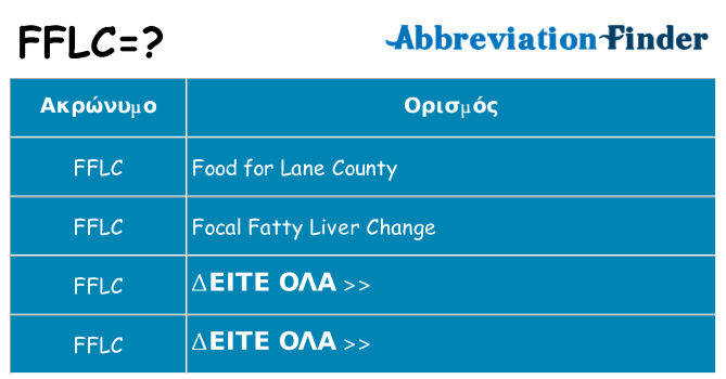 Τι σημαίνει fflc ηρεμήσει
