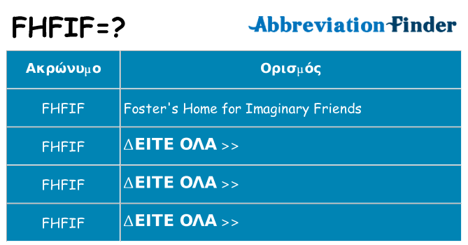 Τι σημαίνει fhfif ηρεμήσει