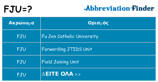 Τι σημαίνει fju ηρεμήσει