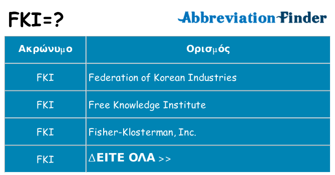 Τι σημαίνει fki ηρεμήσει