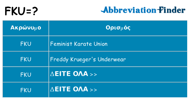 Τι σημαίνει fku ηρεμήσει