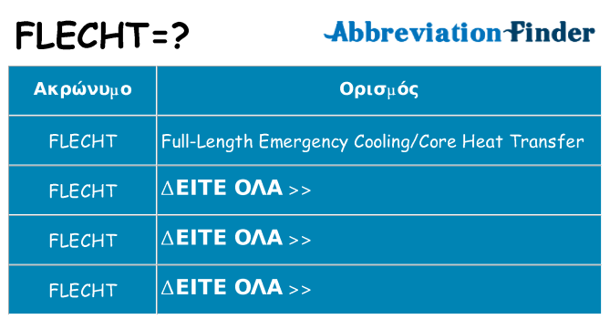 Τι σημαίνει flecht ηρεμήσει