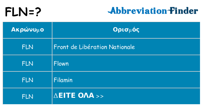 Τι σημαίνει fln ηρεμήσει